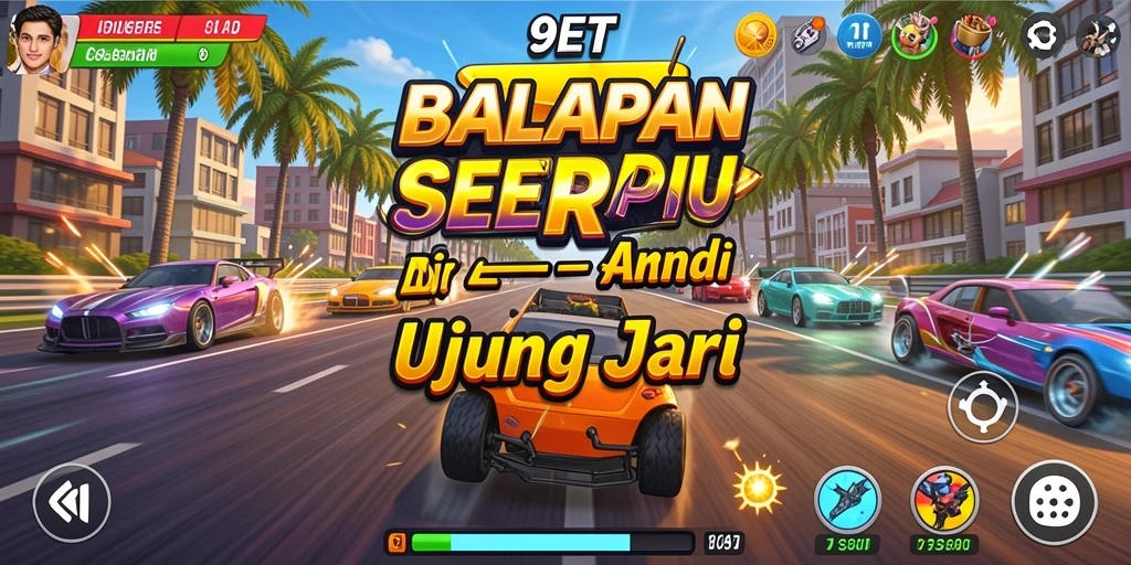 Tampilan aksi balapan yang mendebarkan dalam 9ET.