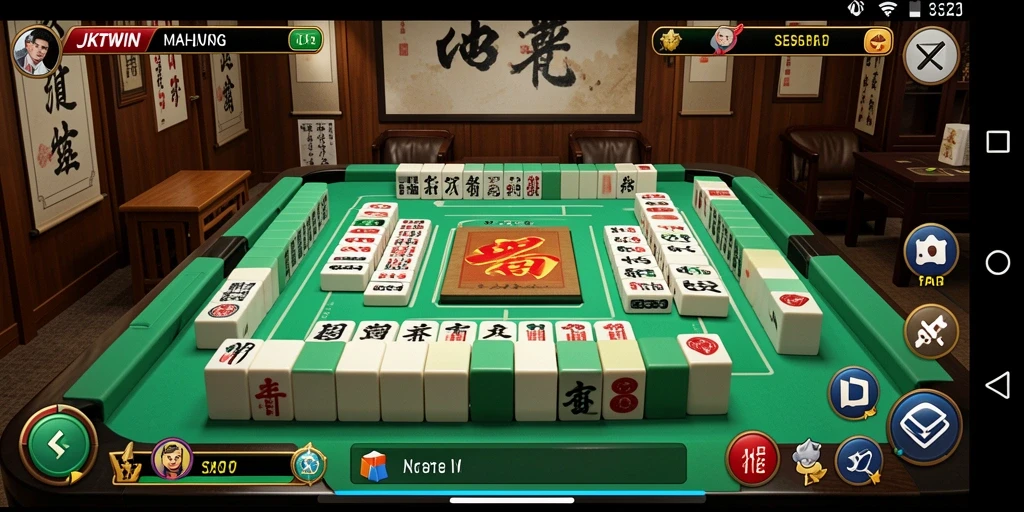 Tampilan gameplay <strong>JKTWIN</strong> yang menarik dengan ubin Mahjong berwarna-warni.