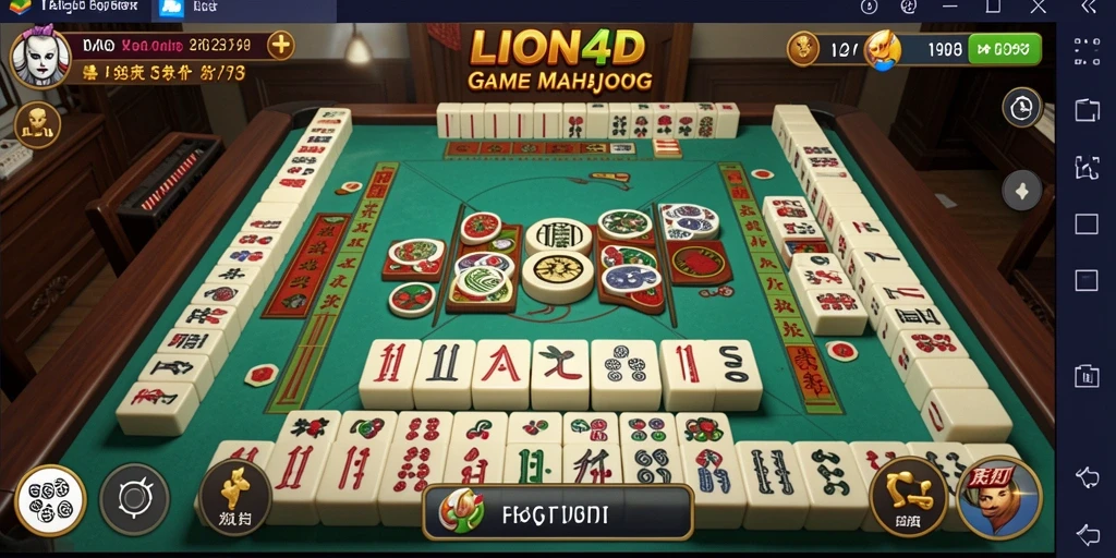 Tampilan gameplay LION4D yang seru dan menantang Mahjong.