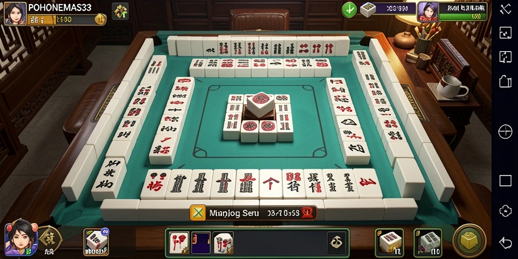 Tampilan gameplay menarik dari POHONEMAS33 dengan elemen Mahjong.
