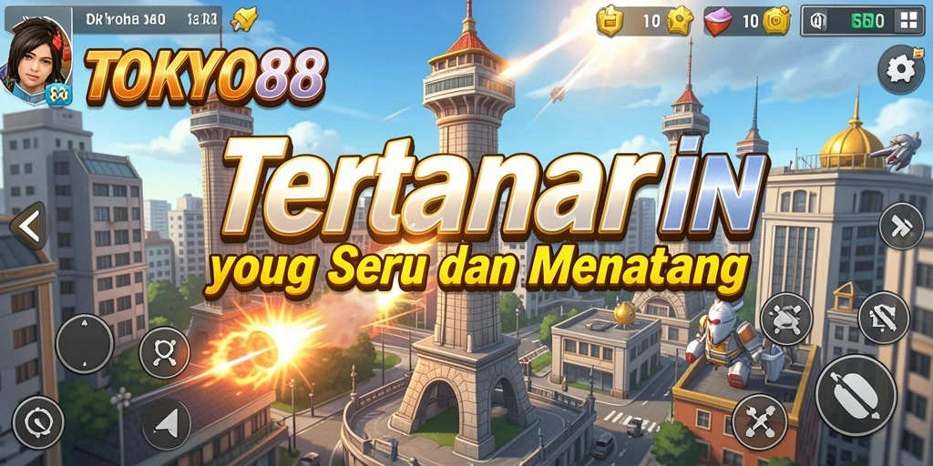 Screenshot gameplay TOKYO88 menunjukkan menara yang siap menghadapi gelombang musuh.