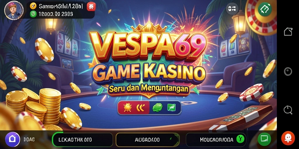 Tampilan menarik dari gameplay VESPA69 yang penuh aksi Kasino.
